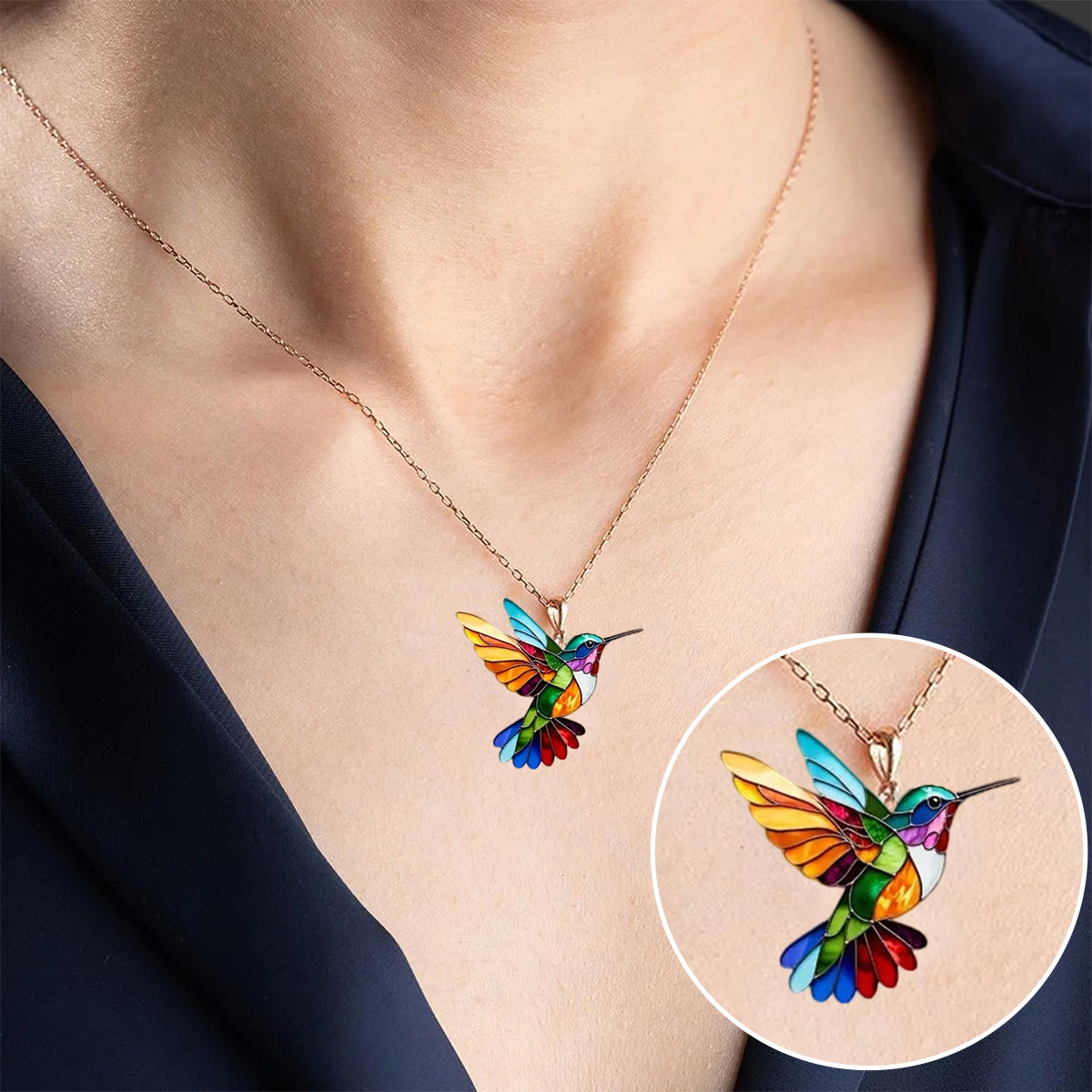 Aurea - Colibri Ketting en/of Oorbellen
