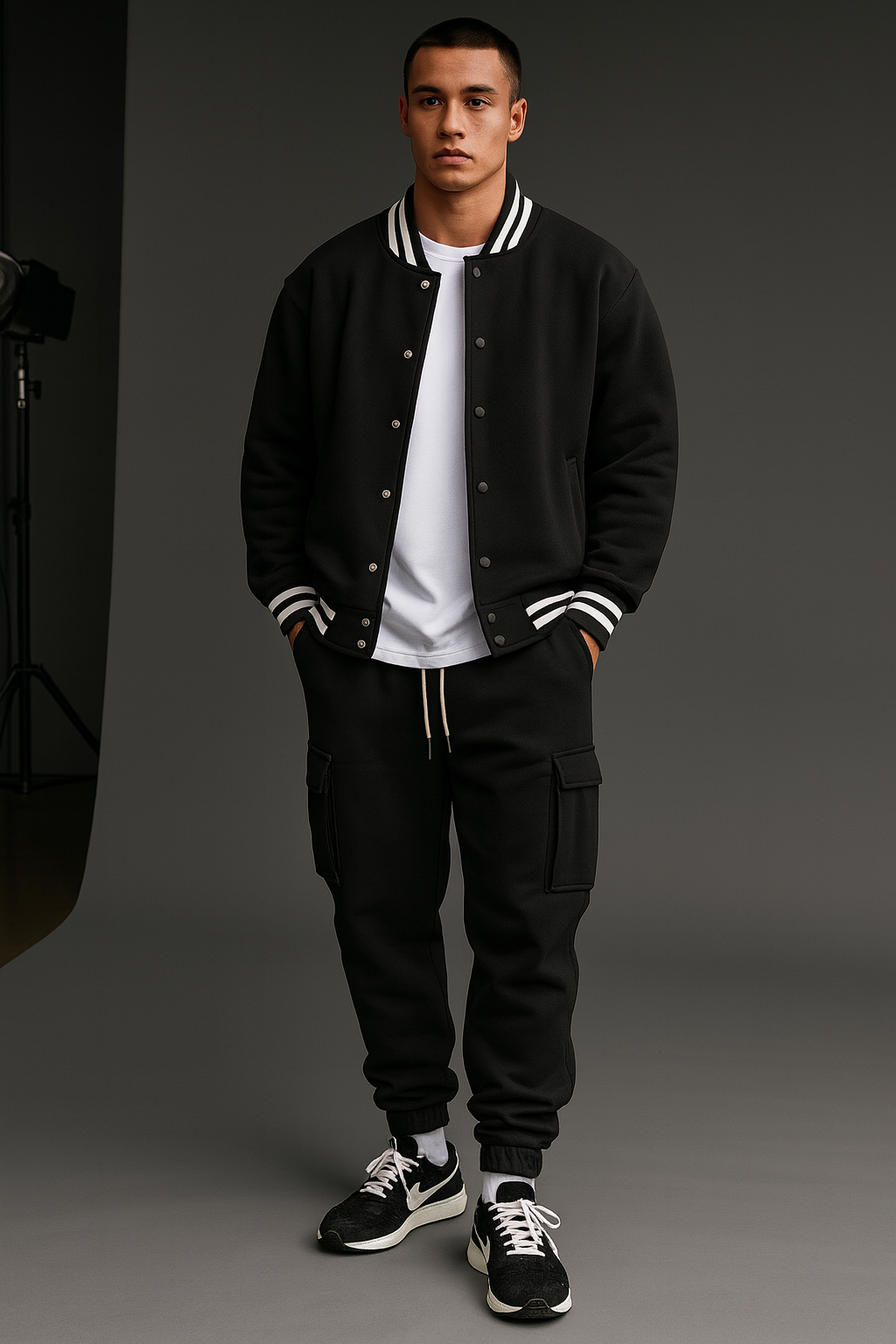 FrostLine – Winter Baseball Set met Opstaande Kraag