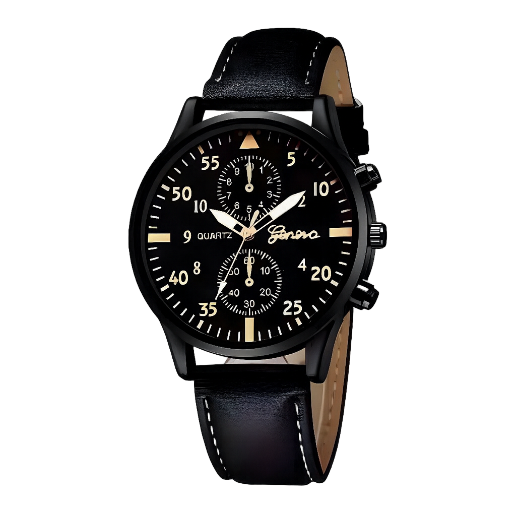 Vallor – Klassiek Leren Horloge