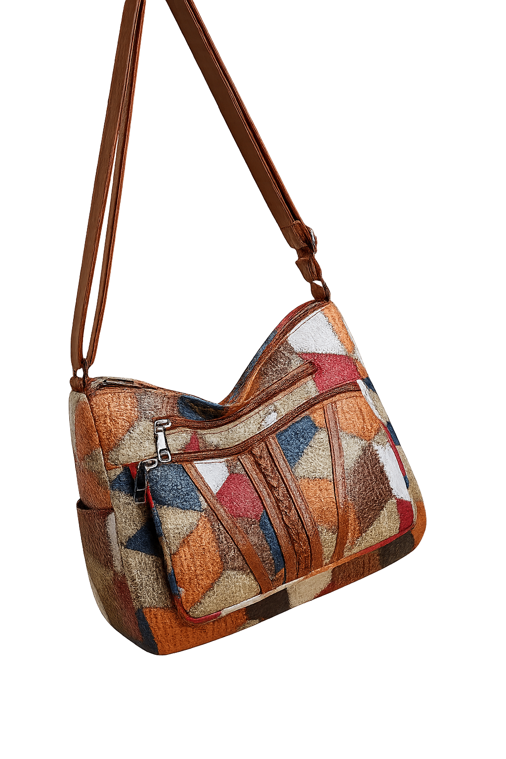 Mozaïek Leren Handtas