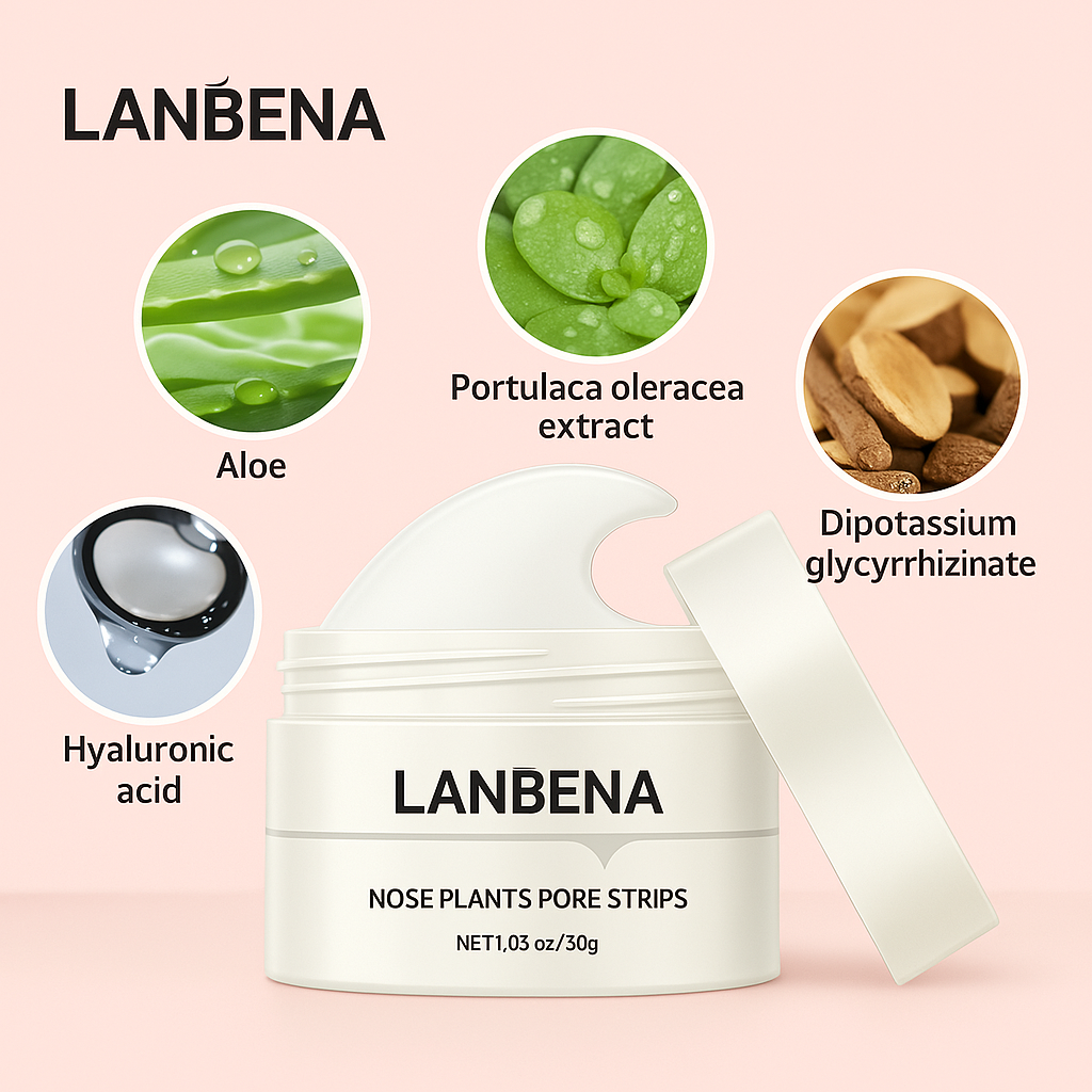 Lanbena - Blackhead Neus Masker (Nu met 60 Gratis absorberende doekjes)