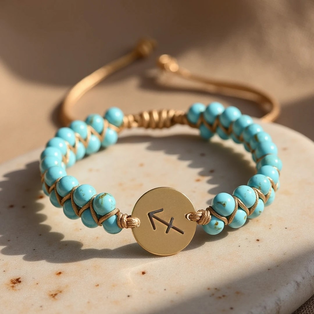 Trendido - 12 Sterrenbeelden Armband met Natuursteen