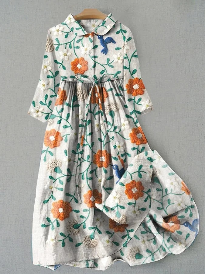 Dahlia – Bloemenpracht maxi-jurk