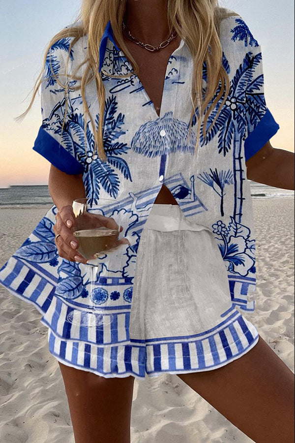 Boho - Casual Zomerset Stijlvolle Top & Shorts voor Dames