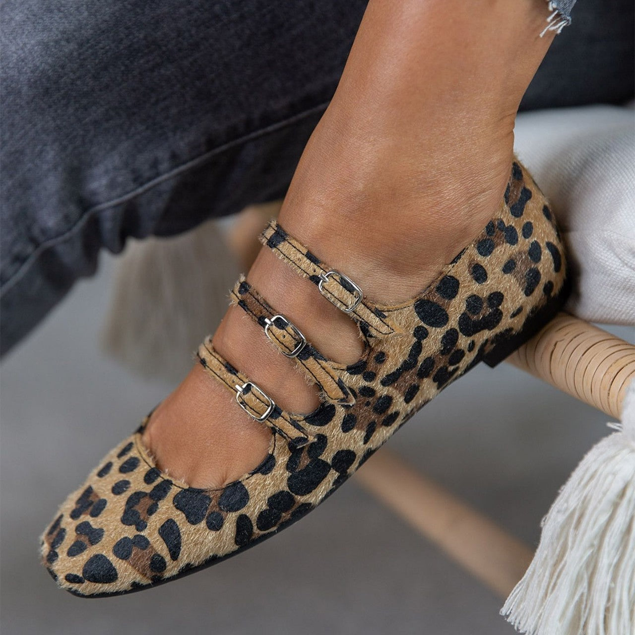 Adelia – Elegante Ballerina’s met Dierenprint