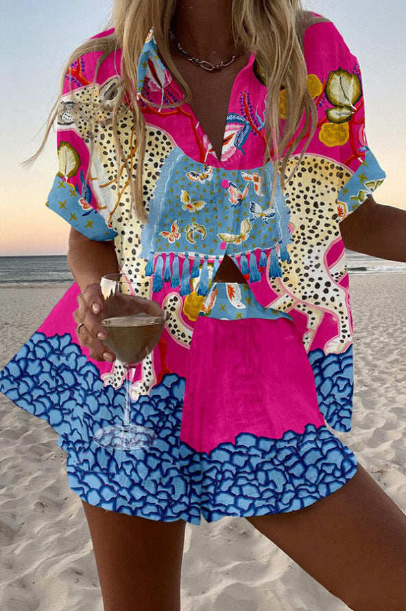 Boho - Casual Zomerset Stijlvolle Top & Shorts voor Dames