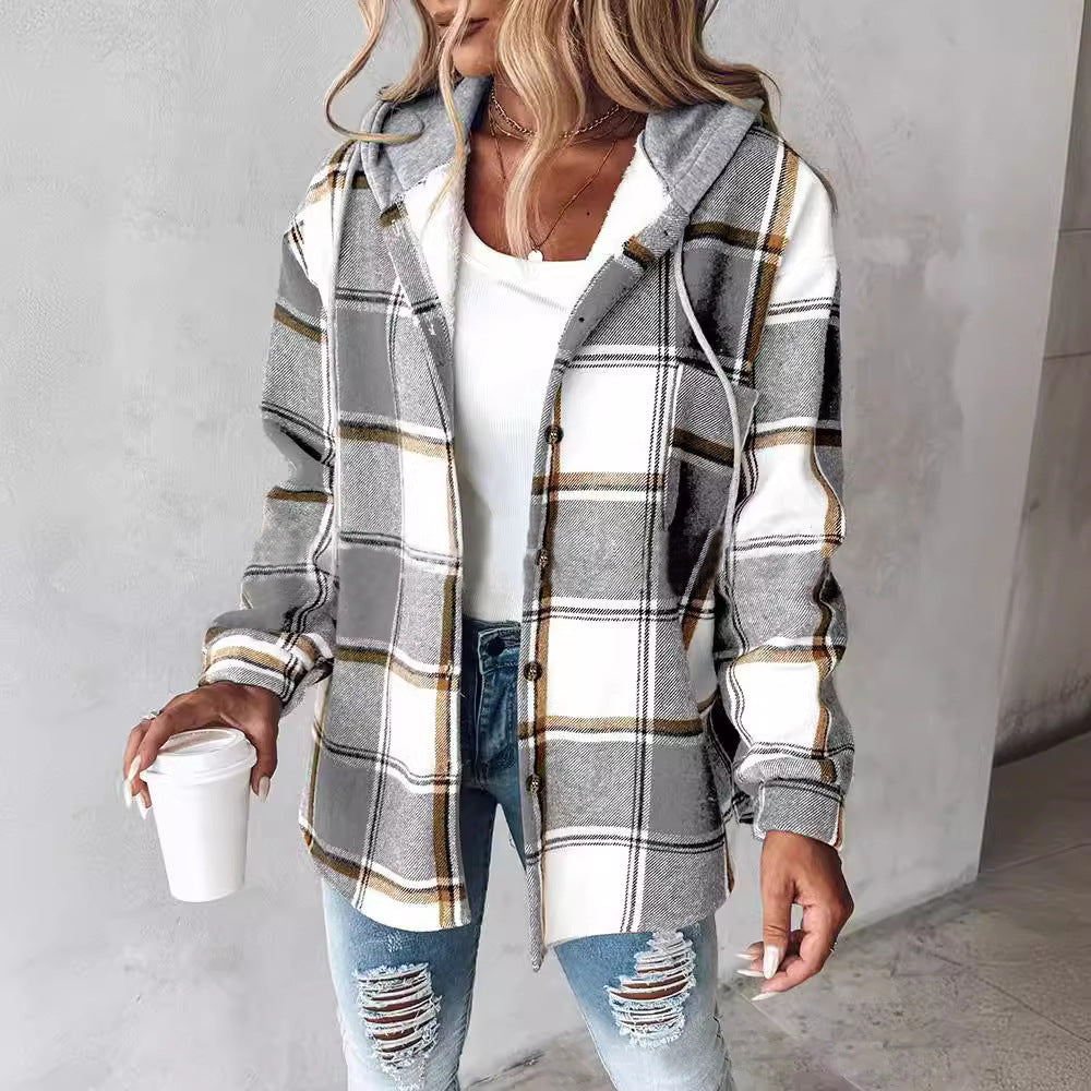 Dames Oversized Geruite Jas
