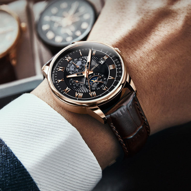 Rond Herenhorloge met Quartz uurwerk