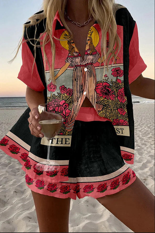 Boho - Casual Zomerset Stijlvolle Top & Shorts voor Dames