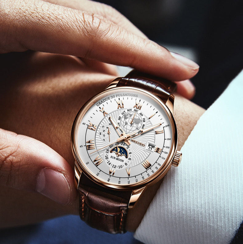 Rond Herenhorloge met Quartz uurwerk