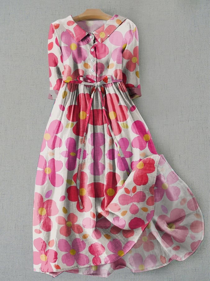 Dahlia – Bloemenpracht maxi-jurk