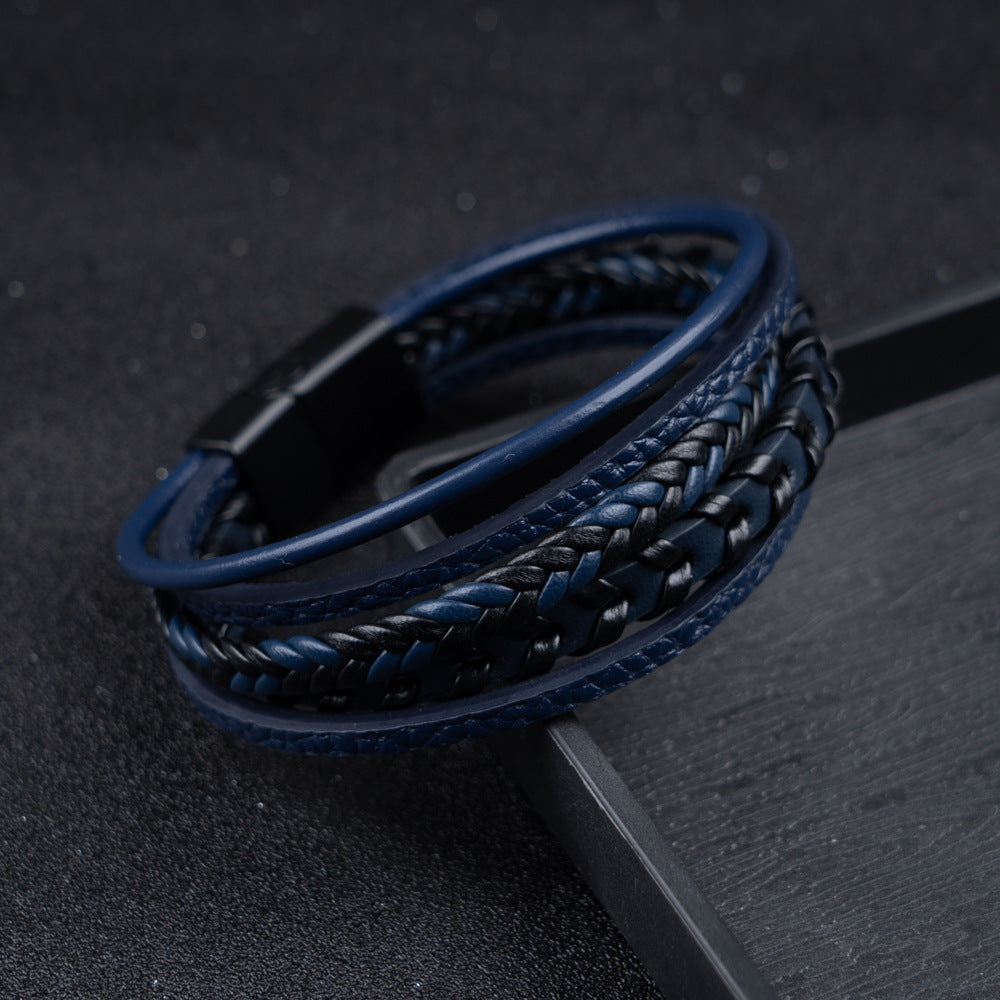 Ragnar Band - Leren Gevlochten Viking Armband