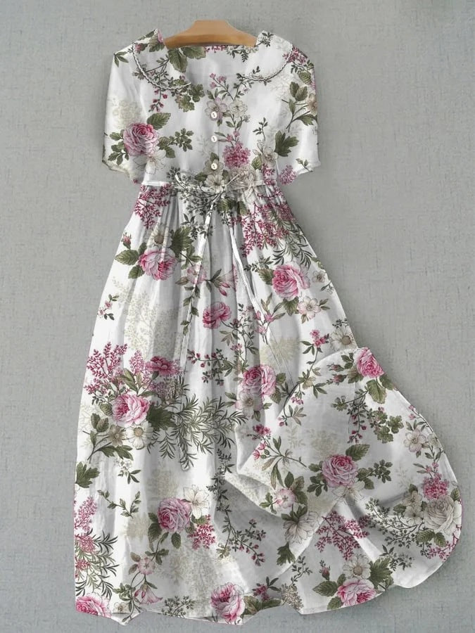 Dahlia – Bloemenpracht maxi-jurk