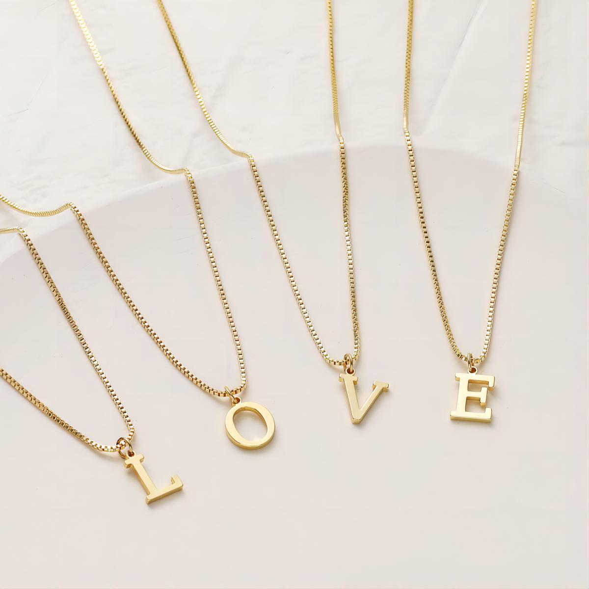 Gouden Initiaal Ketting