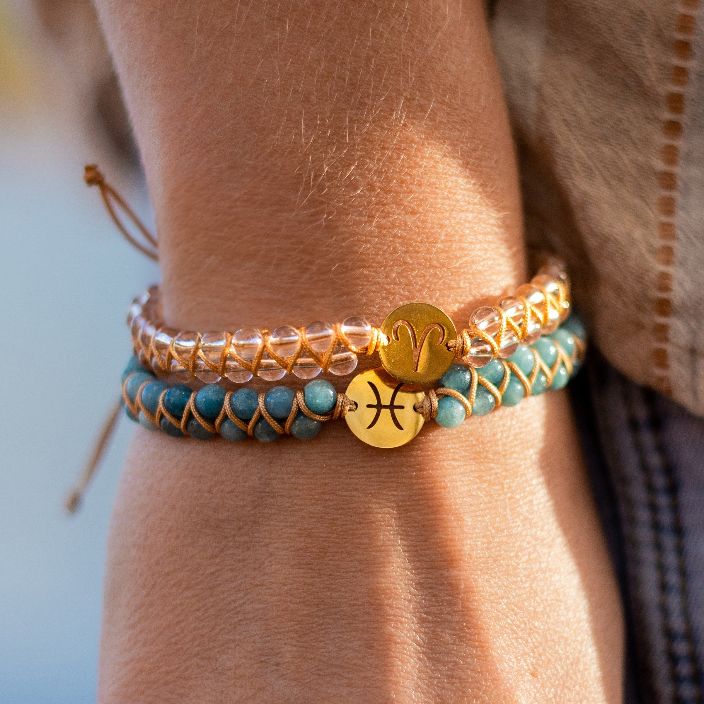 Trendido - 12 Sterrenbeelden Armband met Natuursteen