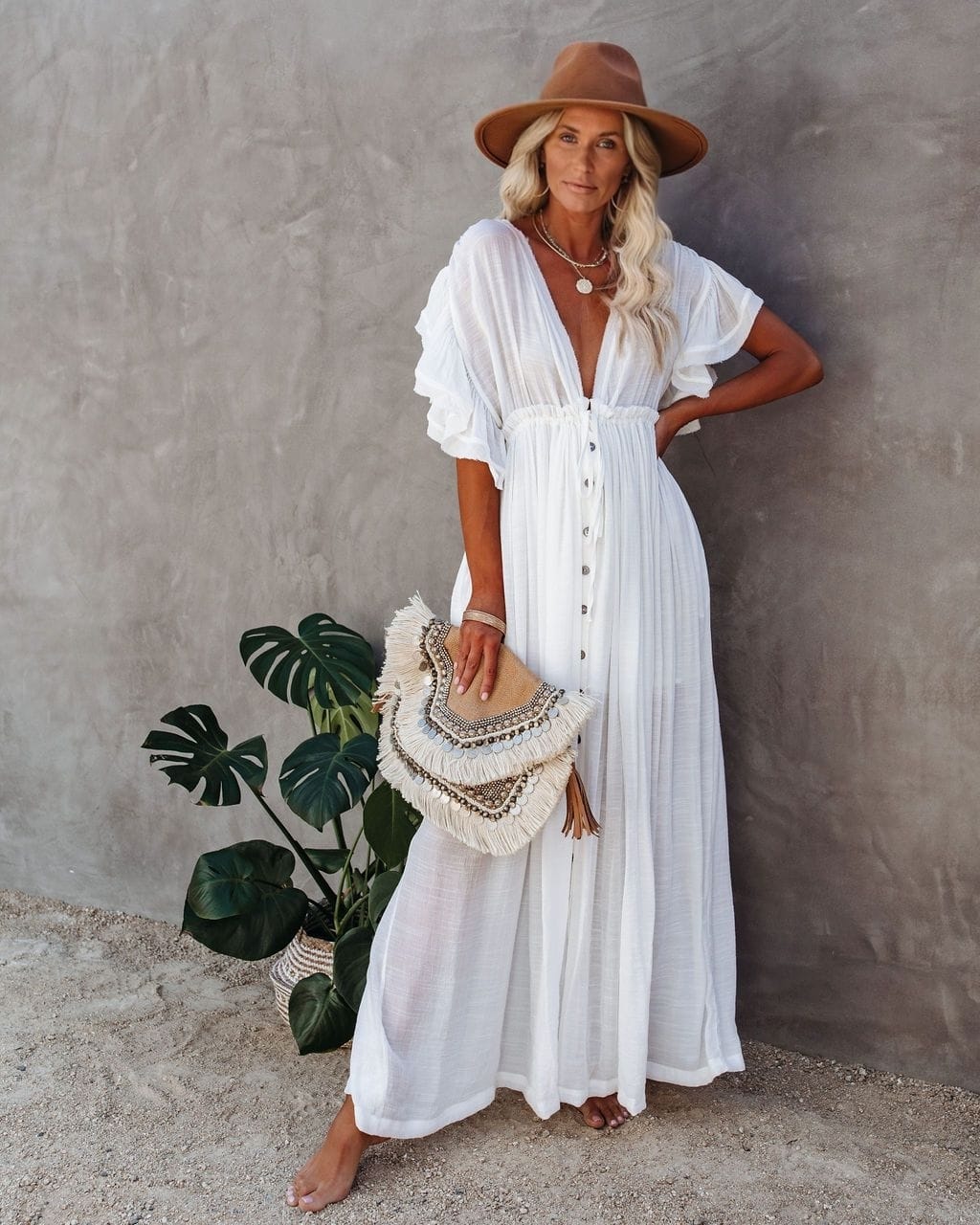 Viraelis - One-Size Zomerbries Strandjurk