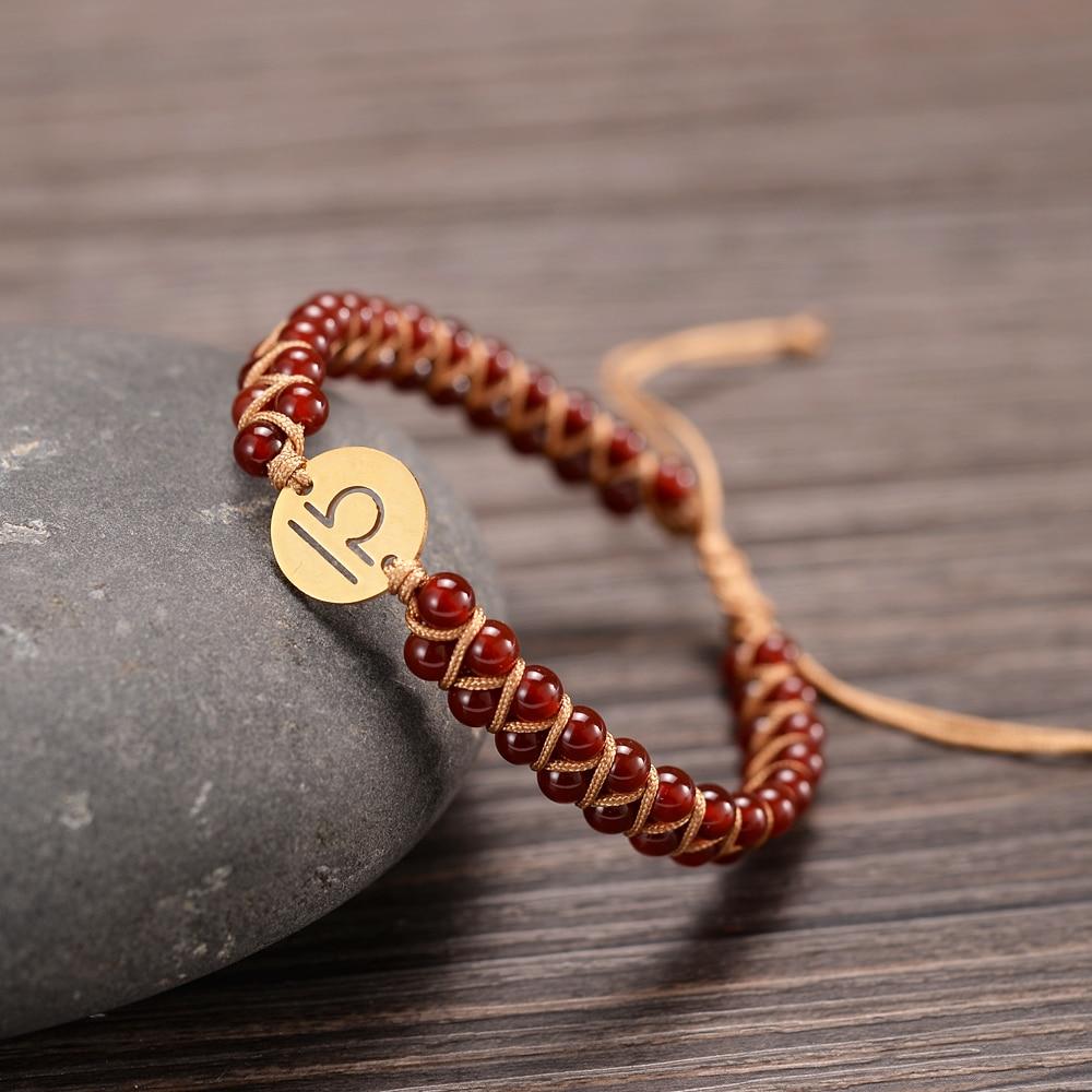 Trendido - 12 Sterrenbeelden Armband met Natuursteen