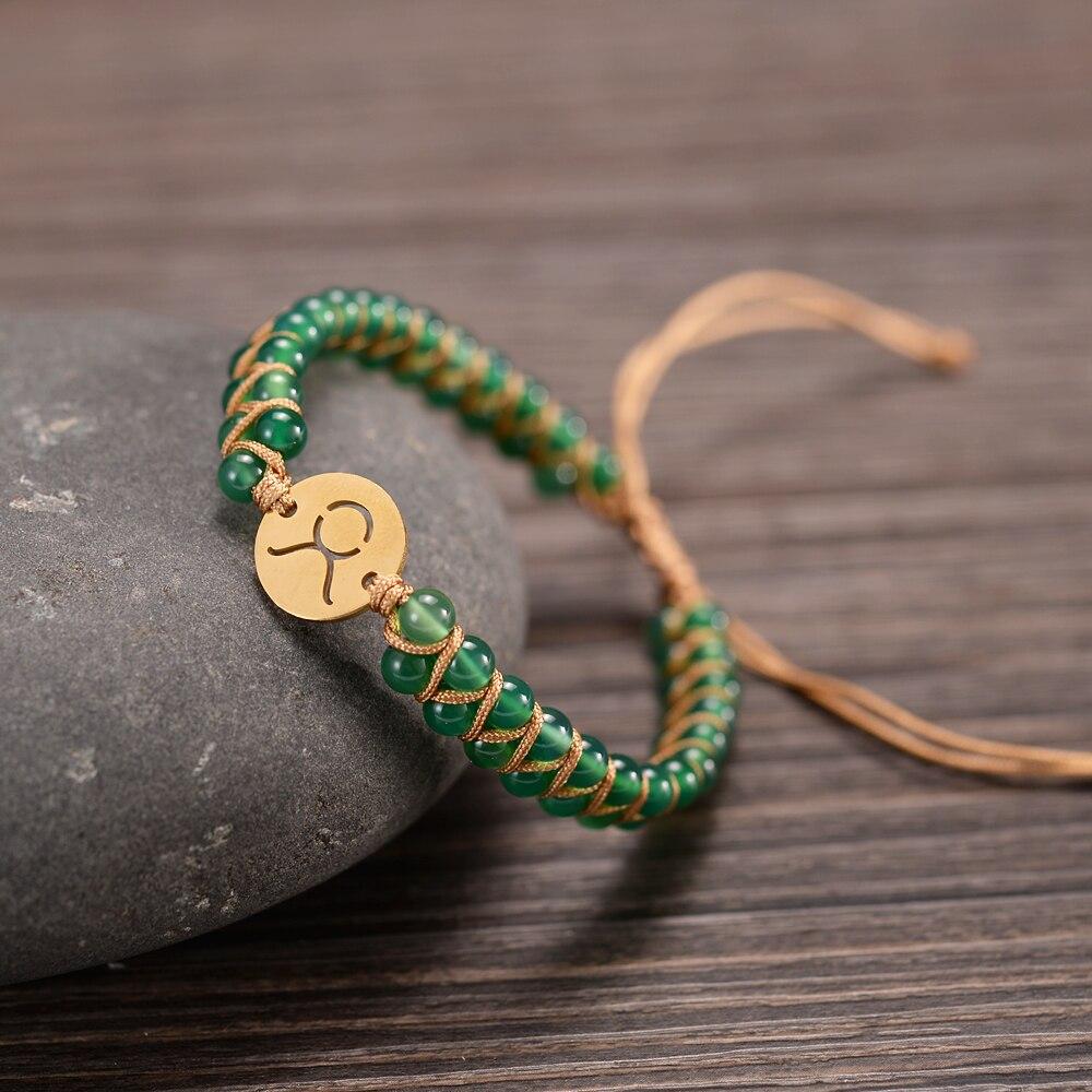 Trendido - 12 Sterrenbeelden Armband met Natuursteen