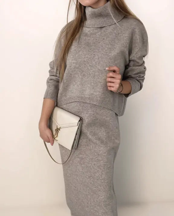 Sairan - Tweedelige set met coltrui Trendido