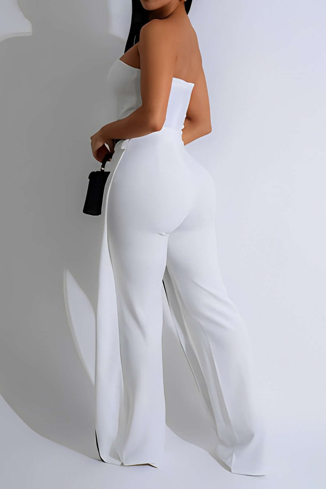 Sairan - Hoge Taille Mouwloze Jumpsuit
