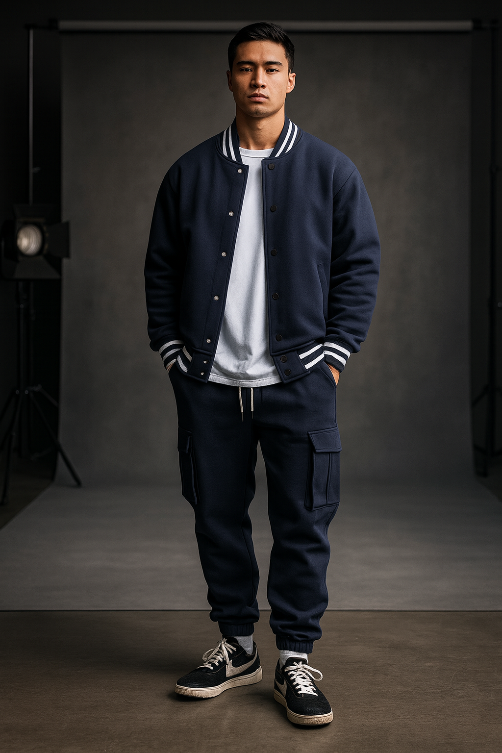 FrostLine – Winter Baseball Set met Opstaande Kraag