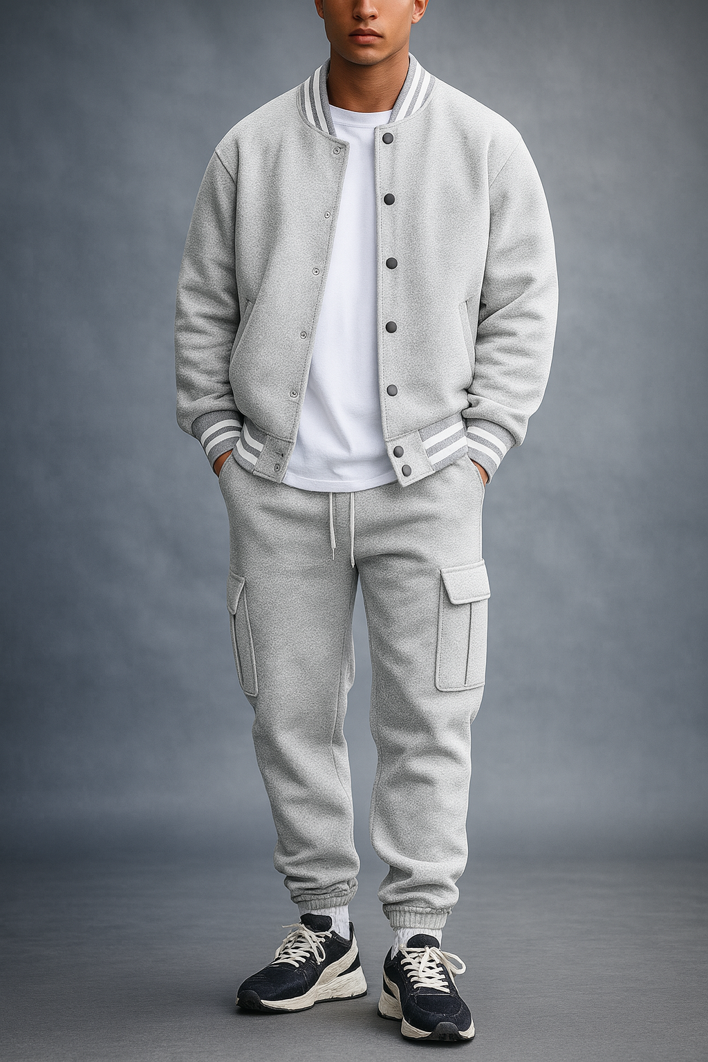 FrostLine – Winter Baseball Set met Opstaande Kraag