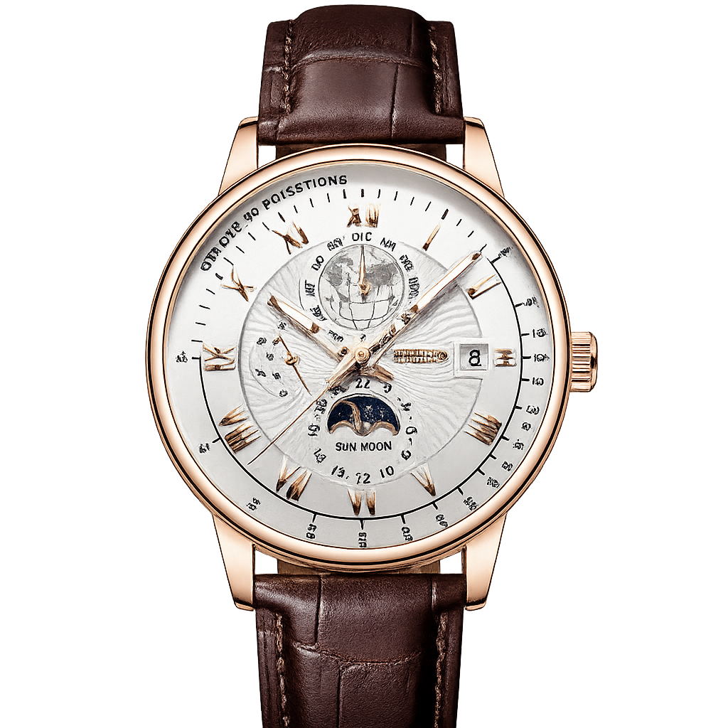Rond Herenhorloge met Quartz uurwerk