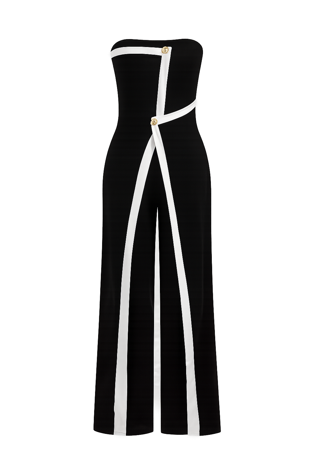 Sairan - Hoge Taille Mouwloze Jumpsuit