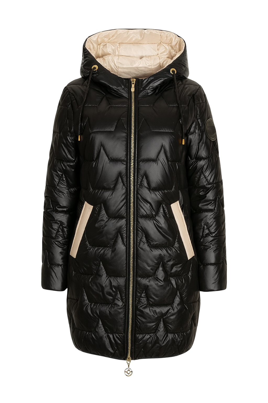 Nolwen – Elegante Winterjas met Capuchon en Voering