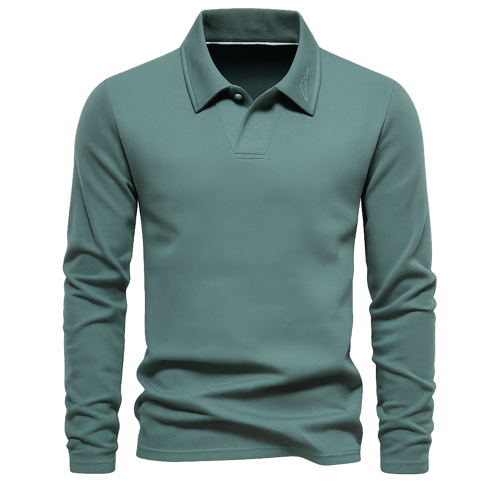 Beaumont - Katoenen Polo met Lange Mouwen  (1+1 Gratis)
