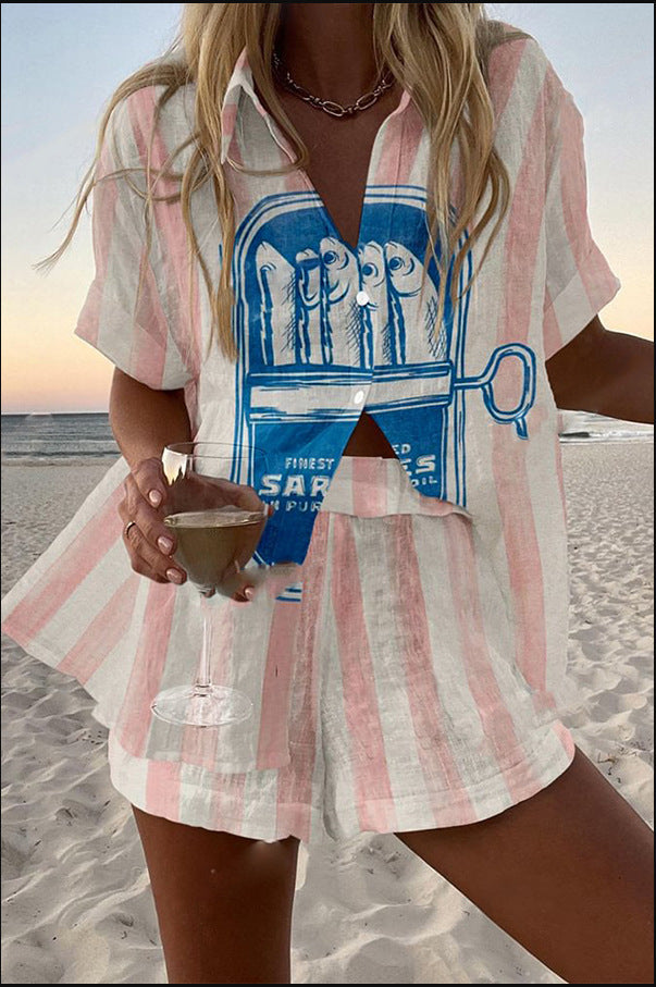 Boho - Casual Zomerset Stijlvolle Top & Shorts voor Dames