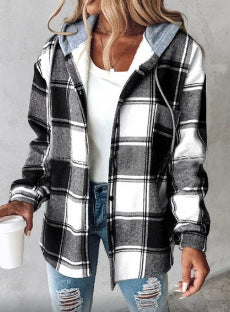 Dames Oversized Geruite Jas