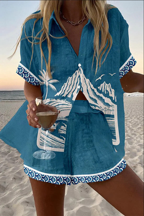 Boho - Casual Zomerset Stijlvolle Top & Shorts voor Dames