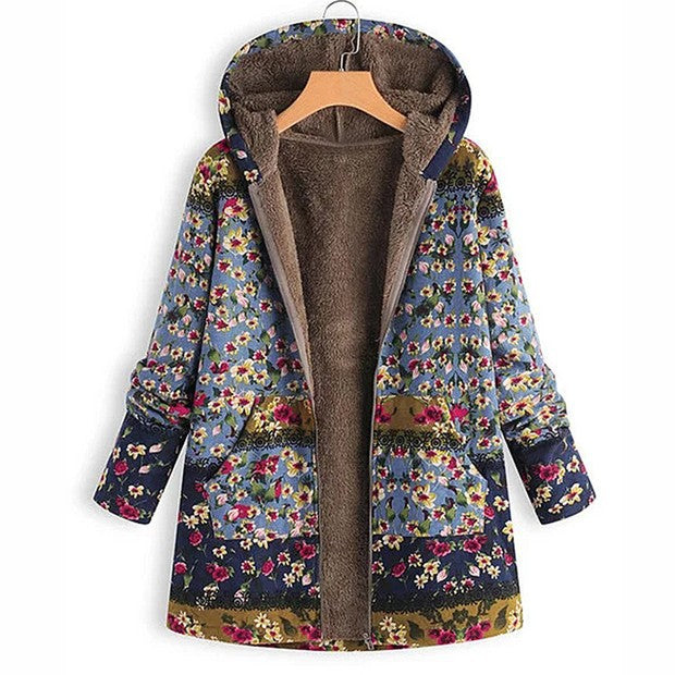 Mira – Stijlvol Gebloemd Fleecejack