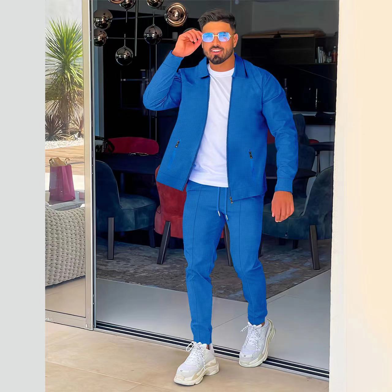 Nordevor – Heren Waffle Knit Zip Set