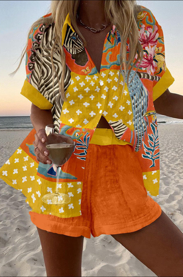 Boho - Casual Zomerset Stijlvolle Top & Shorts voor Dames