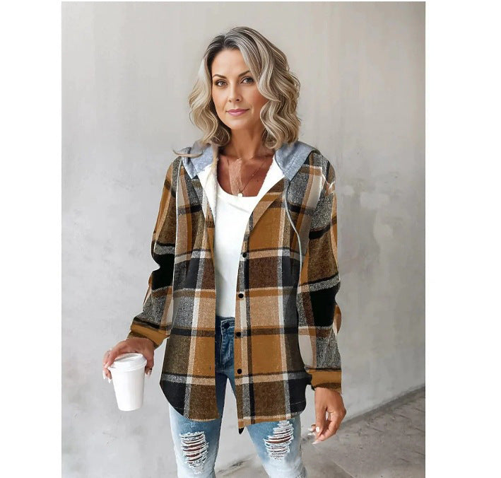 Dames Oversized Geruite Jas