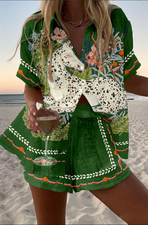 Boho - Casual Zomerset Stijlvolle Top & Shorts voor Dames