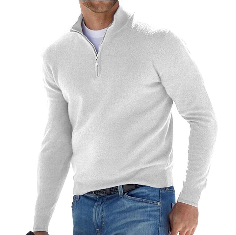 James - heren pullover met quarter zip