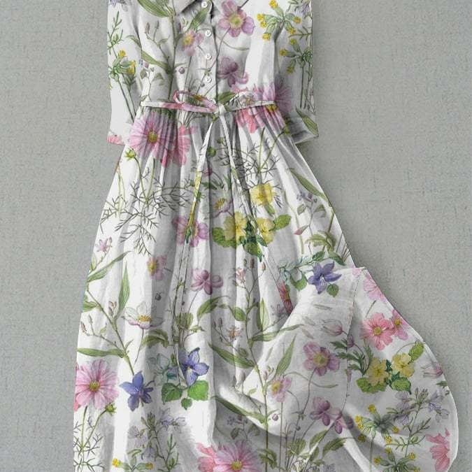 Dahlia – Bloemenpracht maxi-jurk