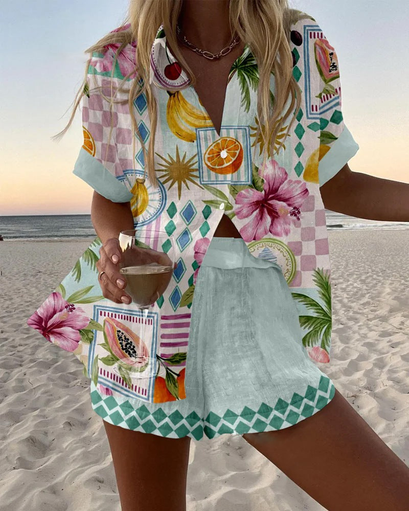 Boho - Casual Zomerset Stijlvolle Top & Shorts voor Dames