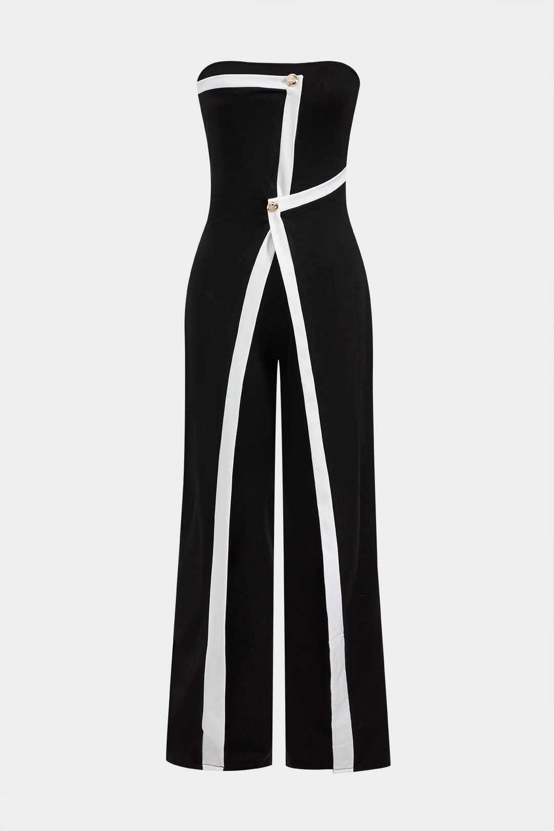 Sairan - Hoge Taille Mouwloze Jumpsuit