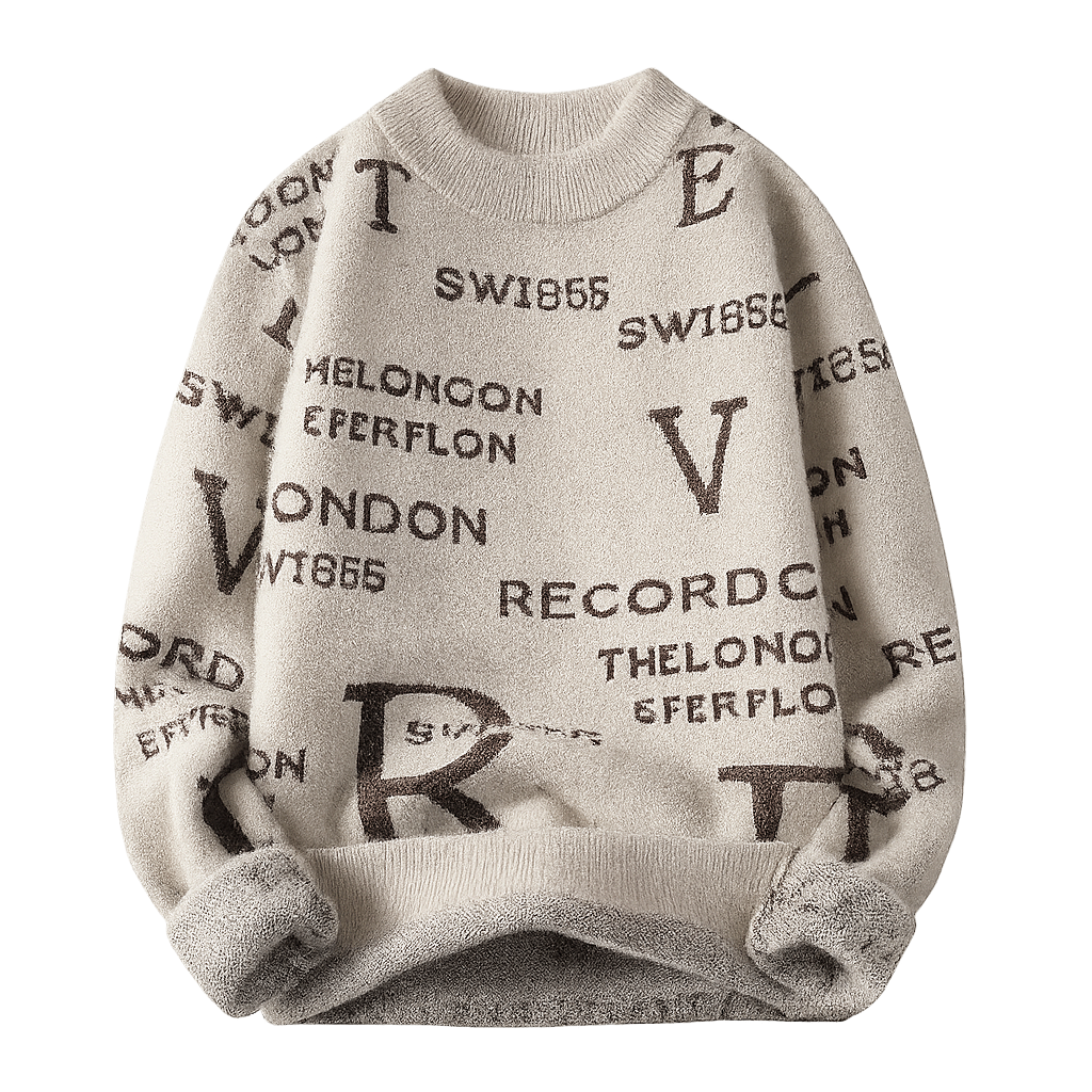 Nordello – Letter Jacquard Gebreide Trui